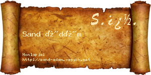 Sand Ádám névjegykártya