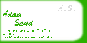 adam sand business card